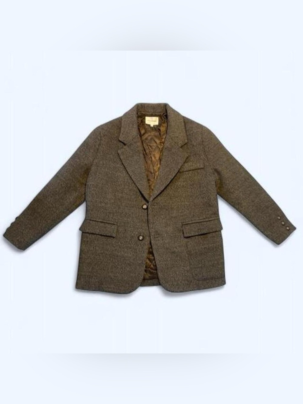 Classic‎ Single Breasted Quilted Lining Wool  Men’s Jacket size M